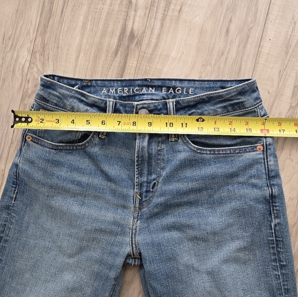 American Eagle Men's Blue Slim Straight Jeans- Size 29x30 - Picture 4 of 8